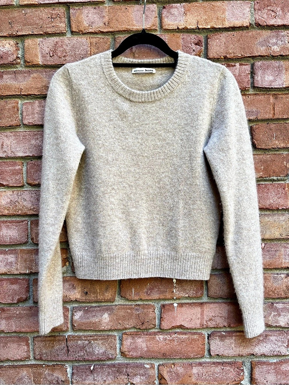 Reformation Cashmere Crewneck in Beige Size XS
